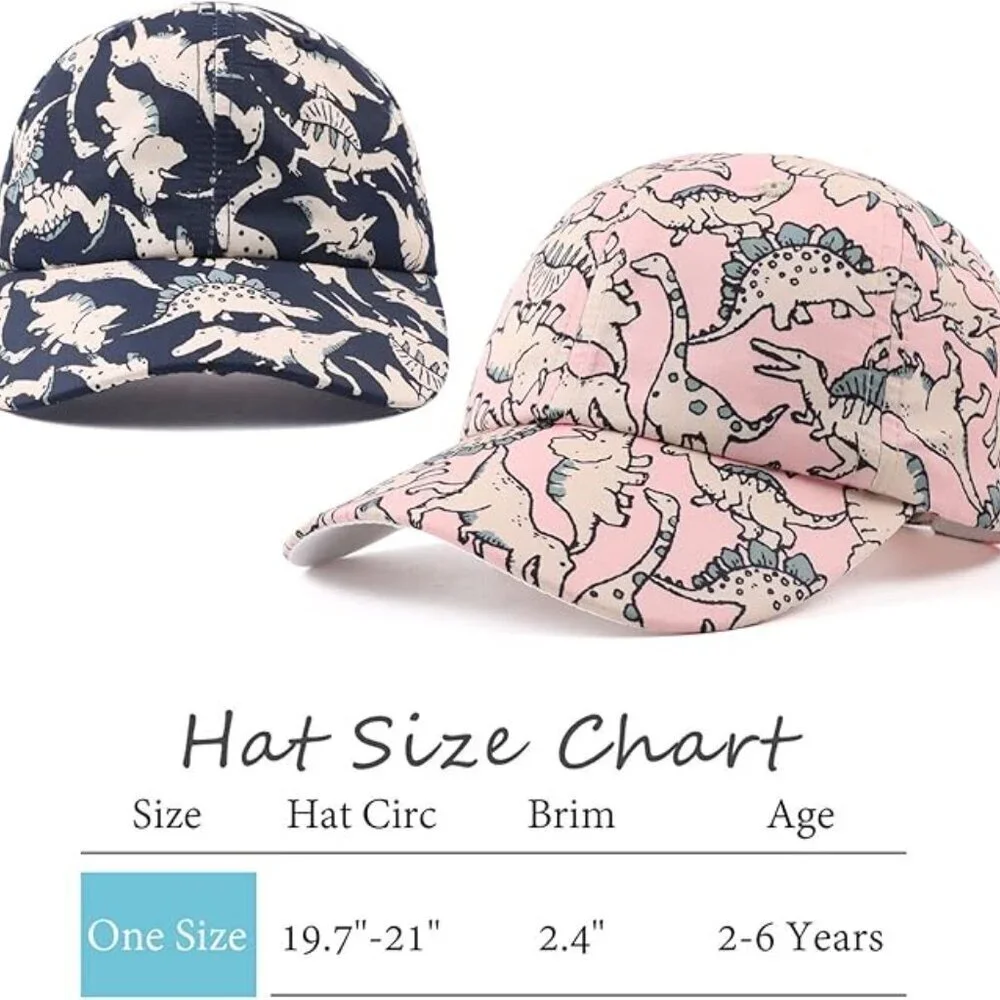 ✨ Dinosaur Girls Baseball Caps OS